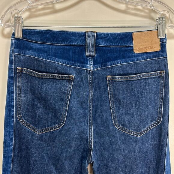 See By Chloe - High-Rise Flare Jeans With Velvet Accent - Size Unknown, 28? - Picture 9 of 15